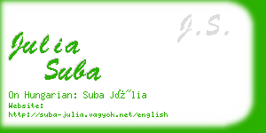 julia suba business card
